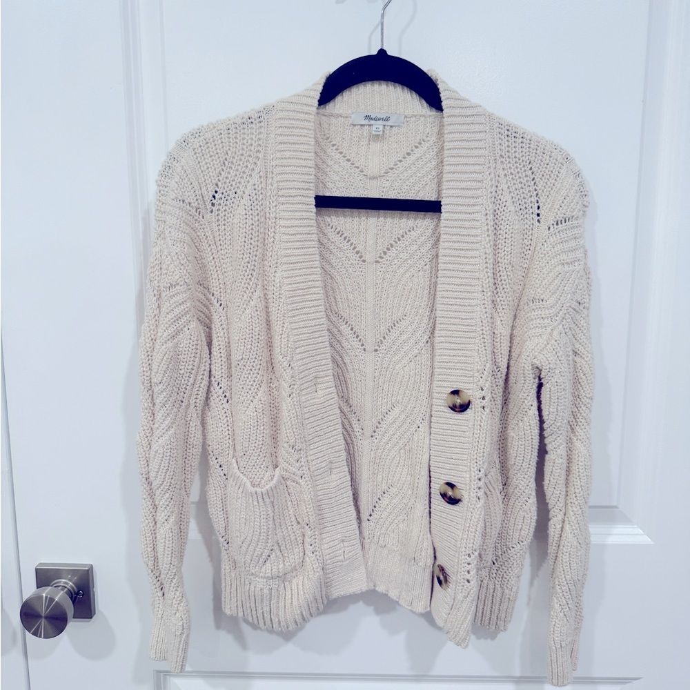 Madewell Off-white Knitted Cardigan Size XS